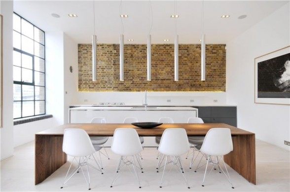 英国伦敦现代公寓/Chiara Ferrari_Clink Street Apartment Dining Room Interior Design.jpg