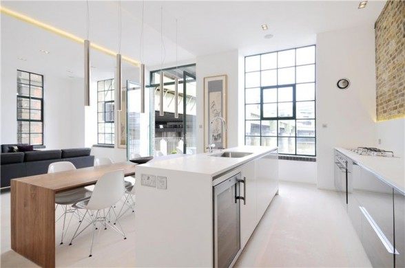 英国伦敦现代公寓/Chiara Ferrari_Clink Street Apartment Kitchen Interior Design.jpg