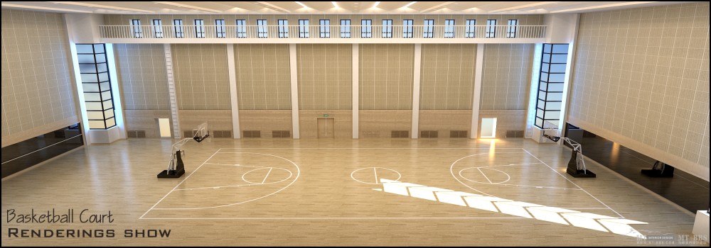 篮球场 3D8 灯光 材质 贴图 全！！！！！！_篮球场鸟览完.jpg