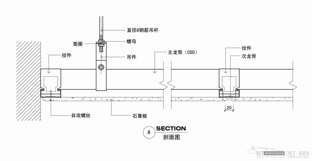 培训新员工必须（公司资料）_50配50顶棚A剖面图.jpg