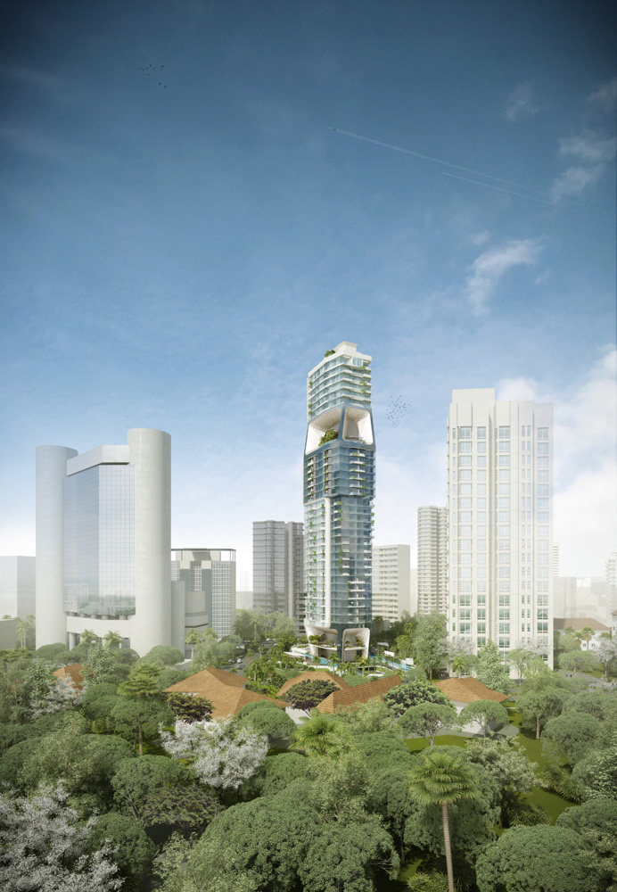 “垂直城市” – 新加坡 Scotts 大厦 / UNStudio_scotts_tower_01.jpg