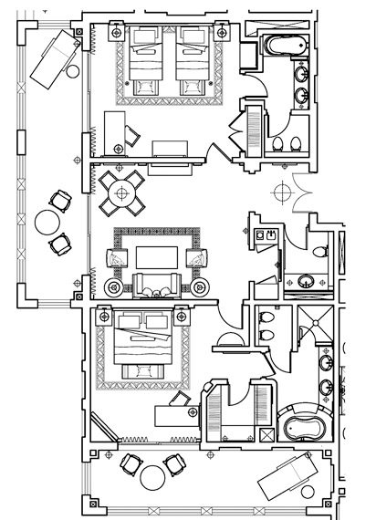 海景套房平面图Ritz Carlton Sharq Village-3 Bay Suite -Floor Plan.jpg