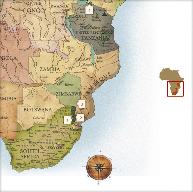 南非萨比沙自然保护区Singita巨石小屋_View map of Southern Africa showing our 9 lodge locations.jpg