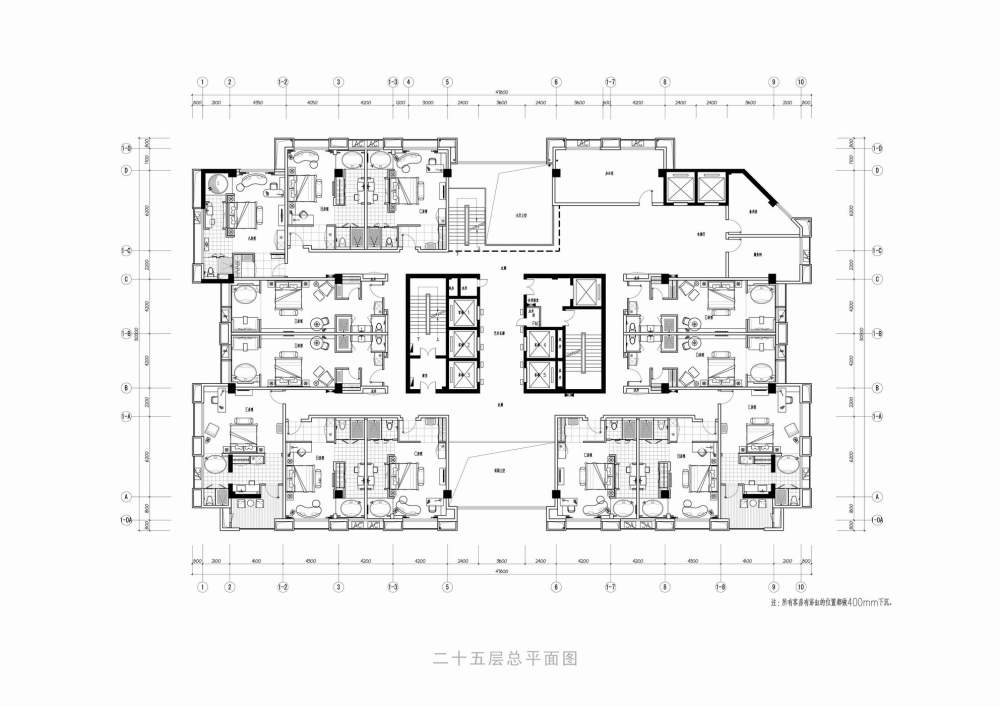 PTL--宜昌-外滩领馆酒店_003 二十五层总平面图.jpg