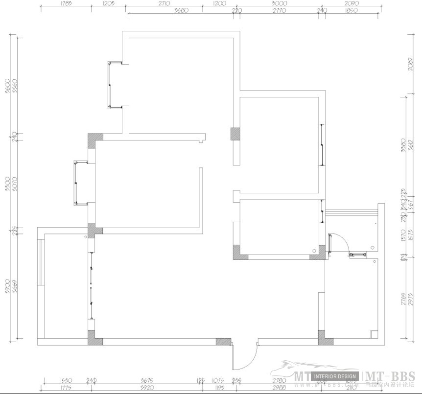 有挑战性，大众户型，求创新的平面布置和建设性建议。_1.jpg