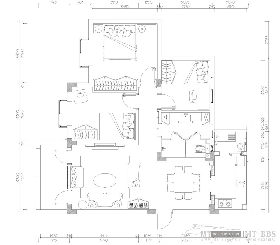 有挑战性，大众户型，求创新的平面布置和建设性建议。_3.jpg