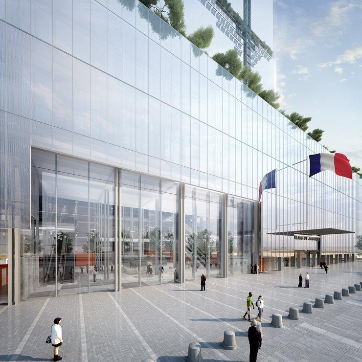 法国巴黎司法院 Le Futur Palais de Justice de Paris /Renzo Piano_Entrée.jpg