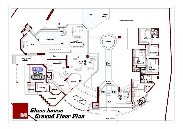 南非约翰内斯堡玻璃温室 The Glasshouse_Glass house - Ground floor plan.jpg