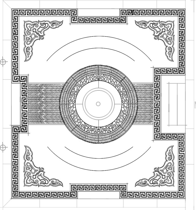 丽江大研古城将军第会馆_中天井铺地图案.jpg