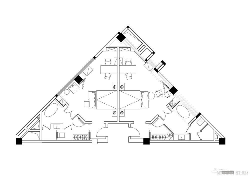 酒店三角形的房型，很纠结，大家交流交流，_角房平面图.jpg