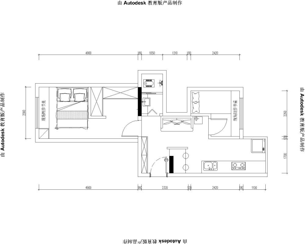 32平方米（2房1厅1卫）求高手指教_小户型-Model.jpg