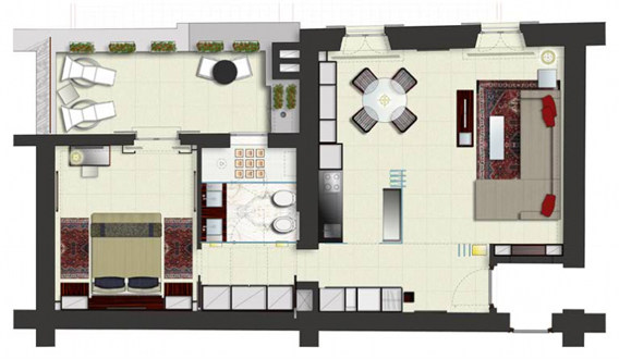 意大利罗马卡萨曼尼酒店 Casa MANNI_floor-plan.jpg