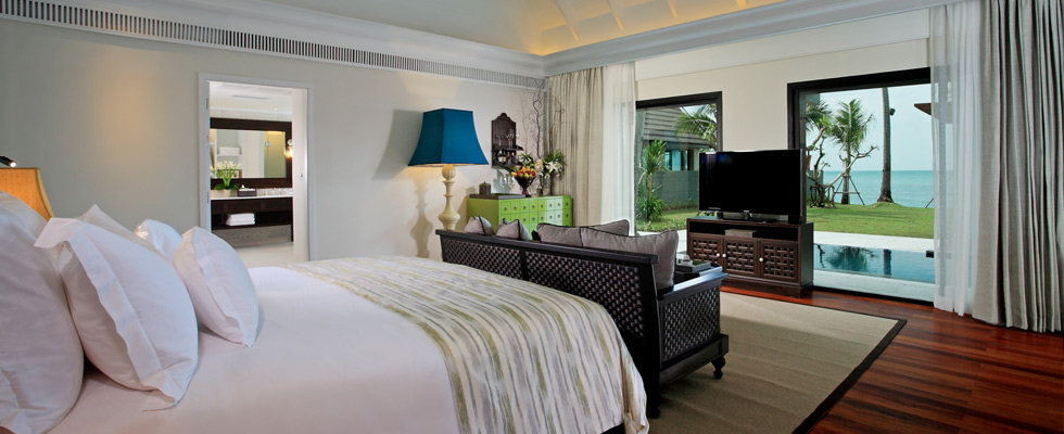 苏梅岛班达灵岩洲际酒店INTERCONTINENTAL SAMUI BAAN TALING NGAM RESORT_(2)Beachfront Pool Villas - Bedroom.jpg