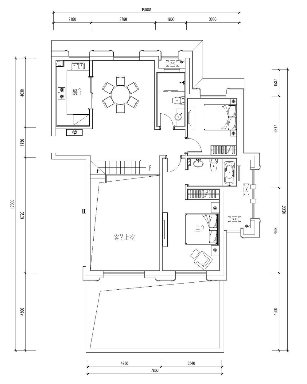 两个样板房户型 看看大家有没有好的提议_户型2地下室.jpg