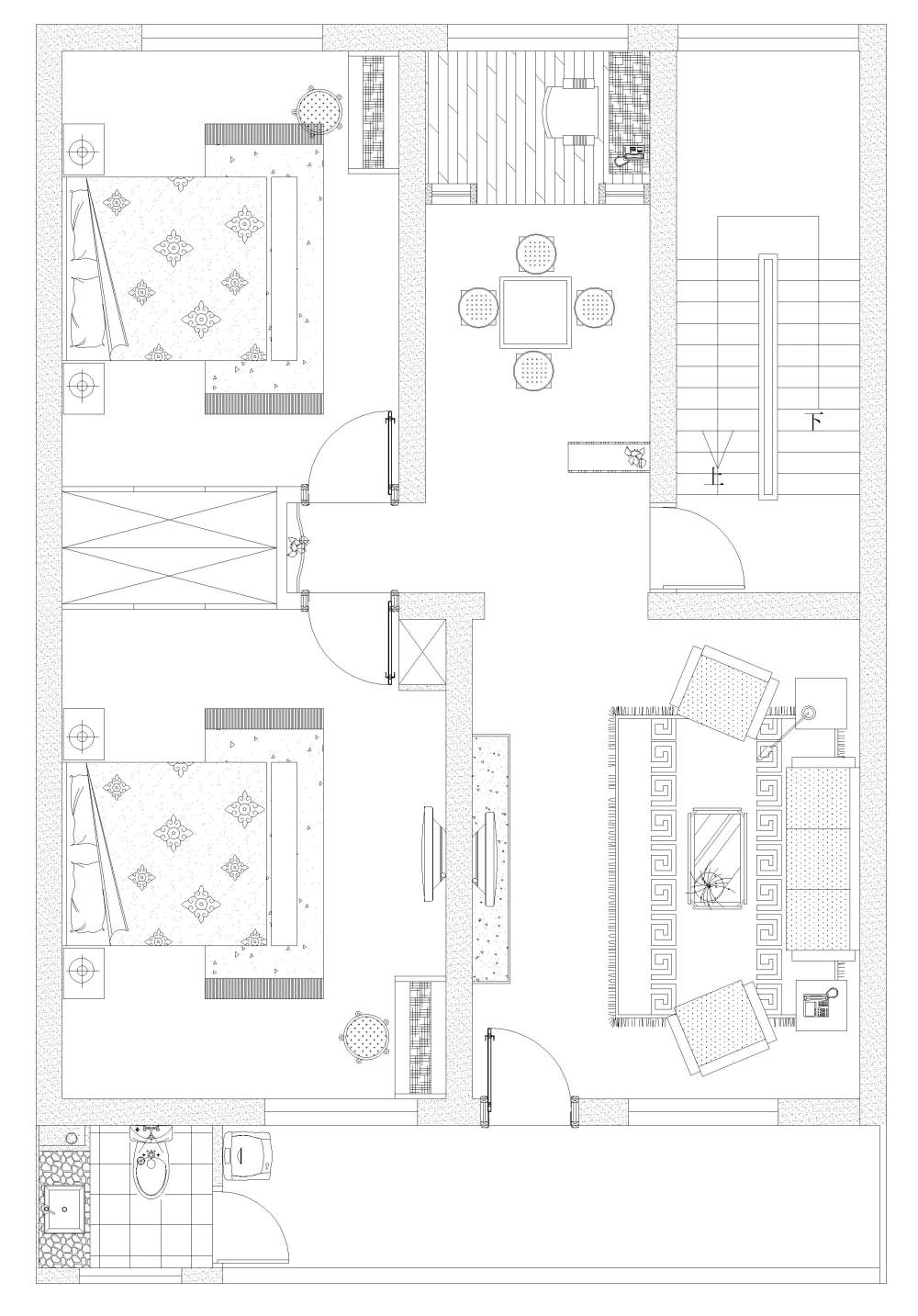 难搞的田字房型！_老房-Model2.jpg