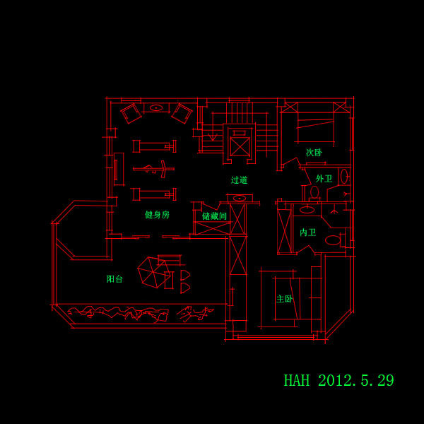 一个别墅的平面方案  大家pp_2012.5.28三层平面布置图.jpg