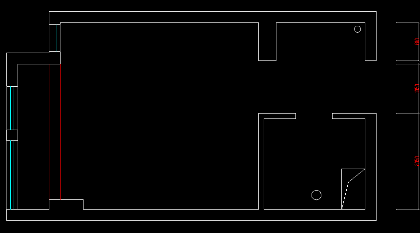 39平小户型，大家帮忙看看呢_原始结构图.png