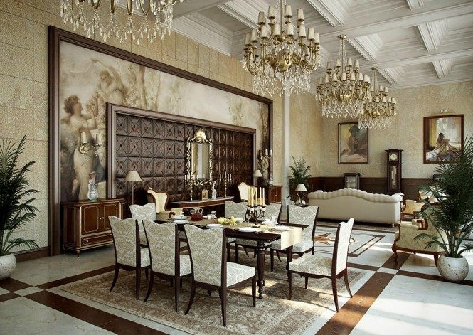 梦幻般的空间（国外表现作品）_Traditional-cream-gold-dining-room-665x471.jpg