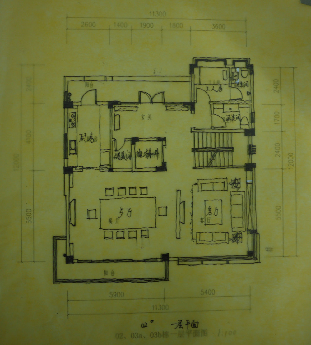 初出茅庐，两套别墅方案，请高手们指点赐教_P1020961.JPG