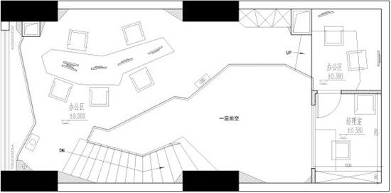 跨界空间---上海某平面设计公司办公_二层平面