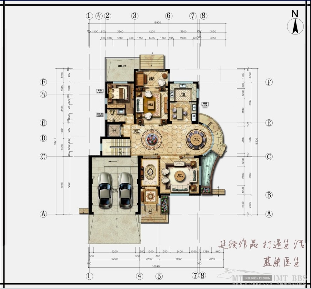 本人 近期的一副作品 彩图方面的 求批判_地上一层彩色平面图