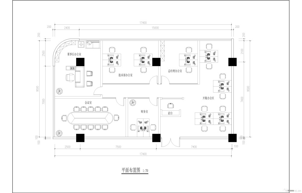 办公区域平面布置图图片