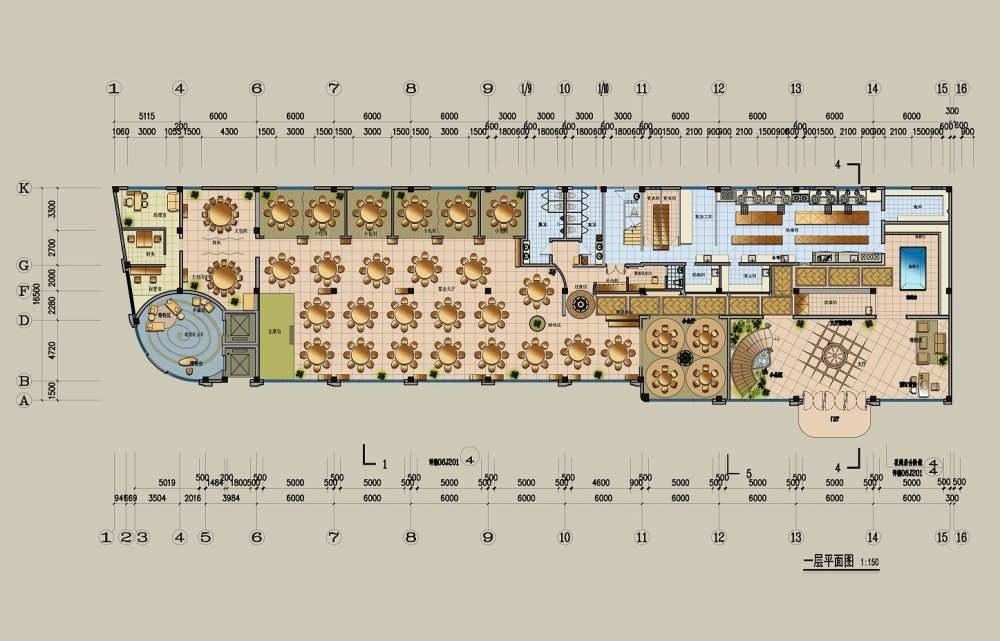 四千平米的酒店会所设计_一层平面图.jpg