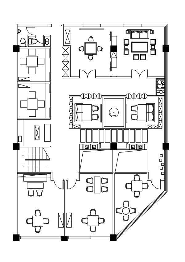 合肥观茶天下茶室——许建国建筑室内装饰设计有限公司_7（二层平面图）.jpg