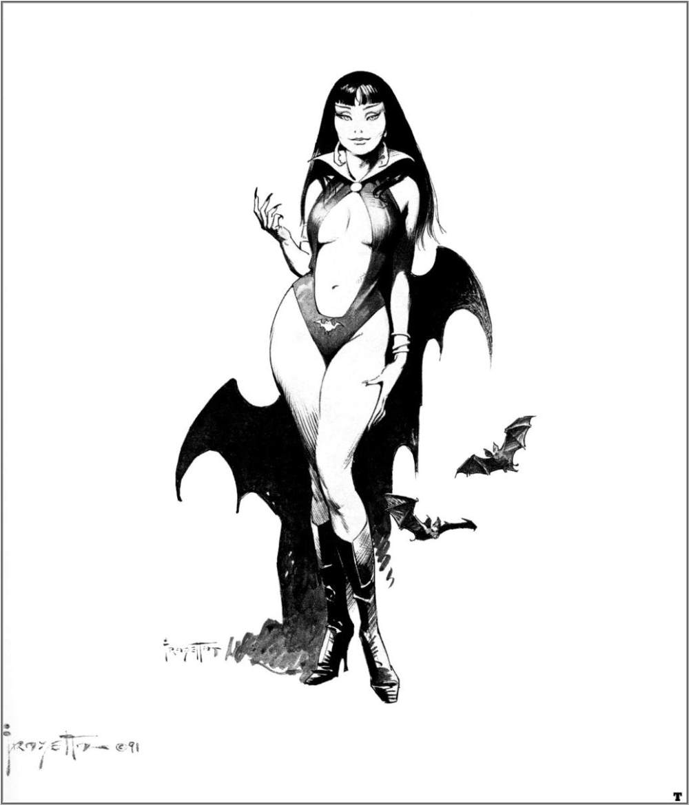 Fantasy art - Frank Frazetta - Black & white - Vampirella.jpg