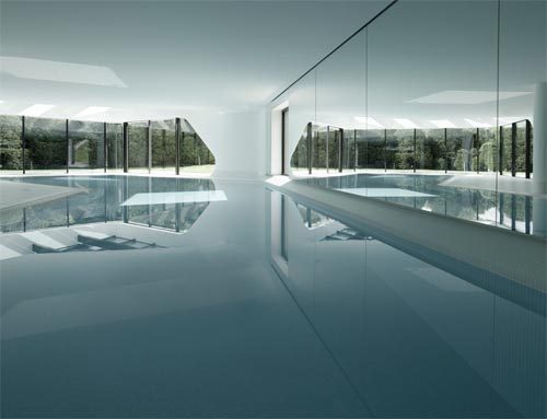 德国路德维希堡—创建重复卡萨现代住宅设计_内部创建重复卡萨现代室内游泳池