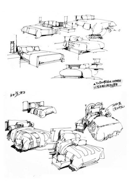 庐山特训营手绘资料_床不同角度的表现方法.jpg