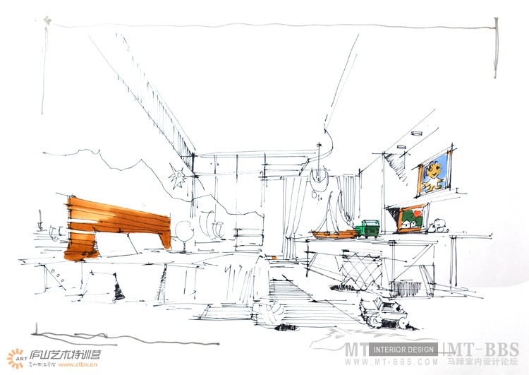 庐山特训营手绘资料_杨健老师的儿童房马克笔手绘表现步骤图二.jpg