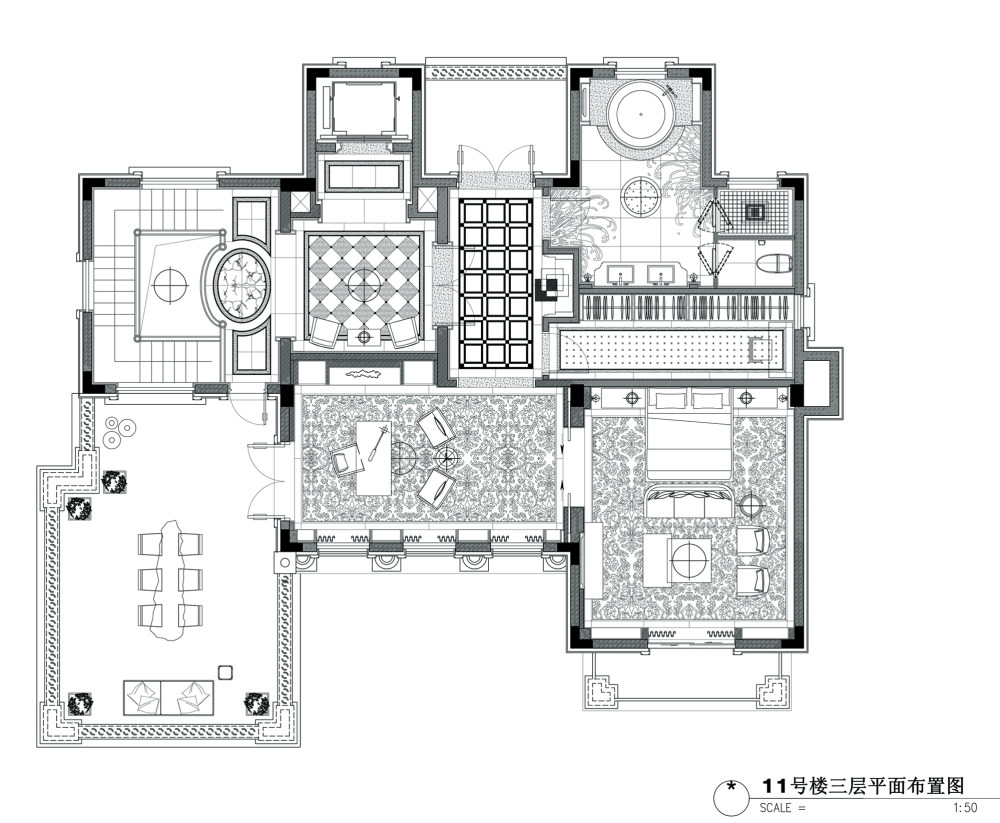 刚做了个别墅  是温州一个公司董事长私宅_三层平面布置图.jpg