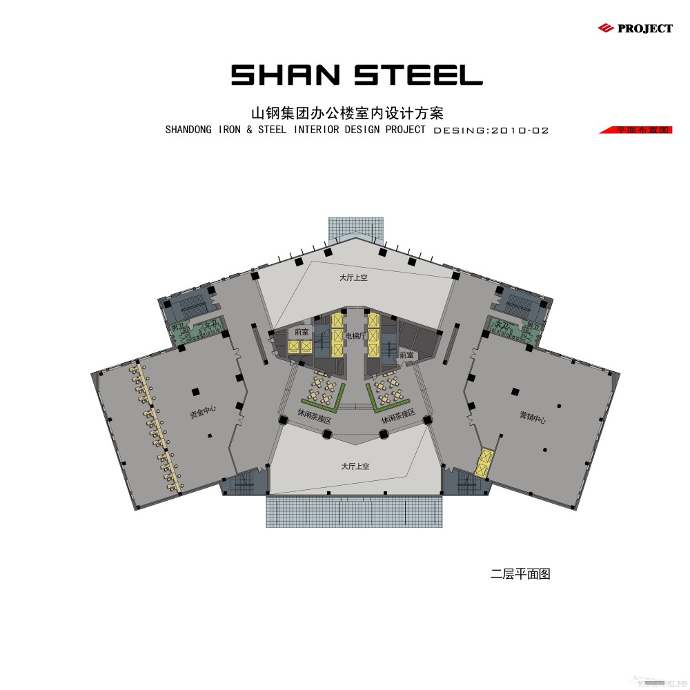 山钢集团办公楼投标方案 2010-2_020二层平面图.jpg