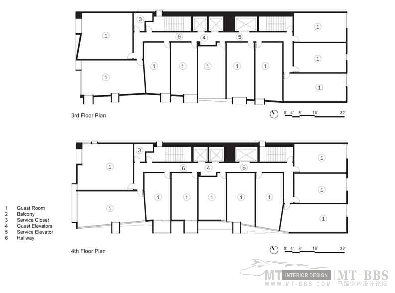 加州洛杉矶TCH精品酒店 / Abramson Teiger Architects_1337903497-level-3-4-plan.jpg