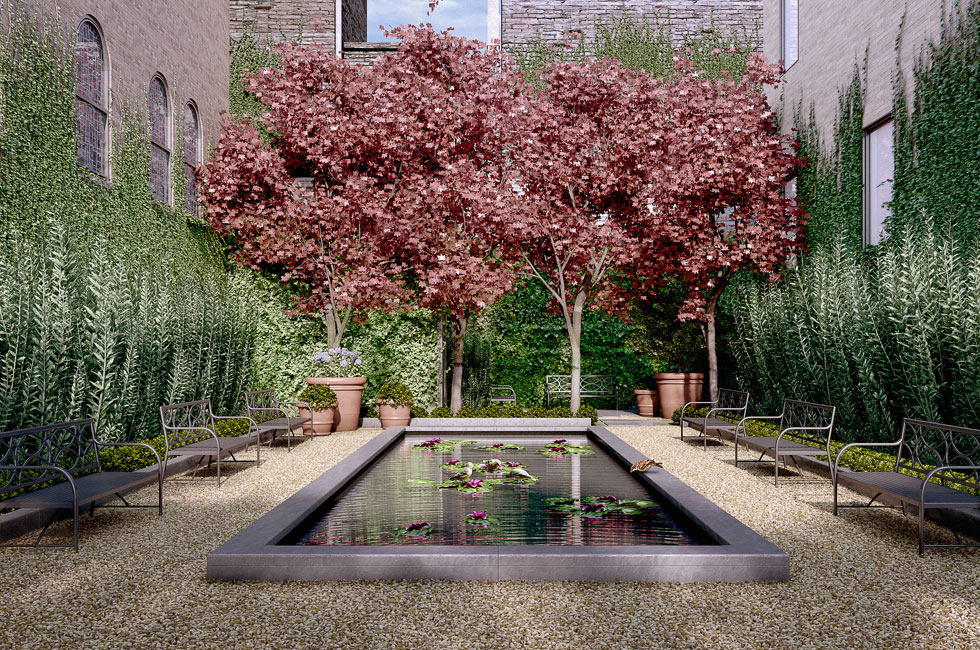 纽约530 Park Avenue / William T. Georgis Architect_Private French-style courtyard garden.jpg