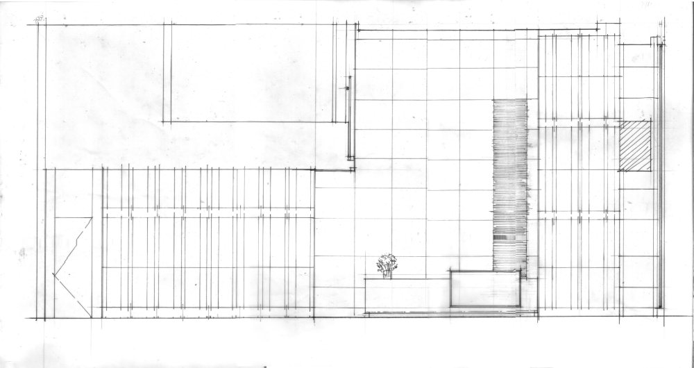 一个办公门厅的手稿方案，大师们指导一下呀_4立面图.jpg
