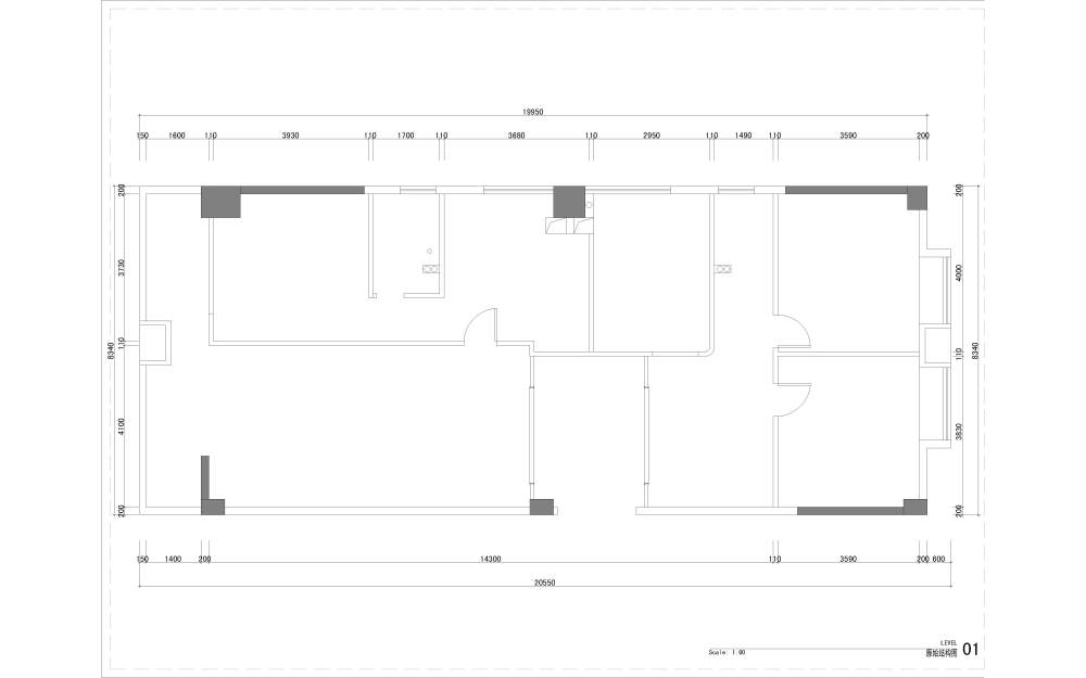 166平方原办公户型改居家，大家评评，哪个方案好_原始.jpg