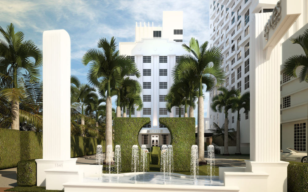 迈阿密詹姆斯皇家棕榈酒店 The James Royal Palm_JRP_Homepage_entrance_waterfall.jpg