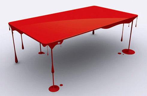收集的一些有创意的东西 不断更新_浪漫的法国设计师John Nouanesing向人们传达的是这样的一件作品：桌脚和桌子的边缘看.jpg