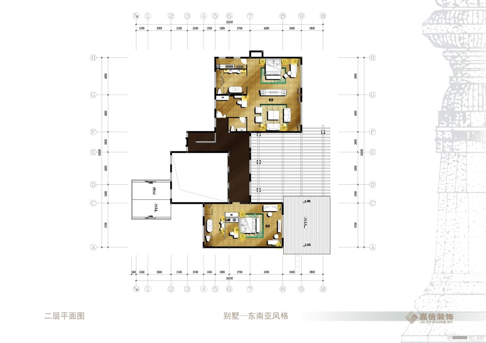 攀枝花红格温泉度假酒店_027别墅东南亚风格二层平面图.jpg