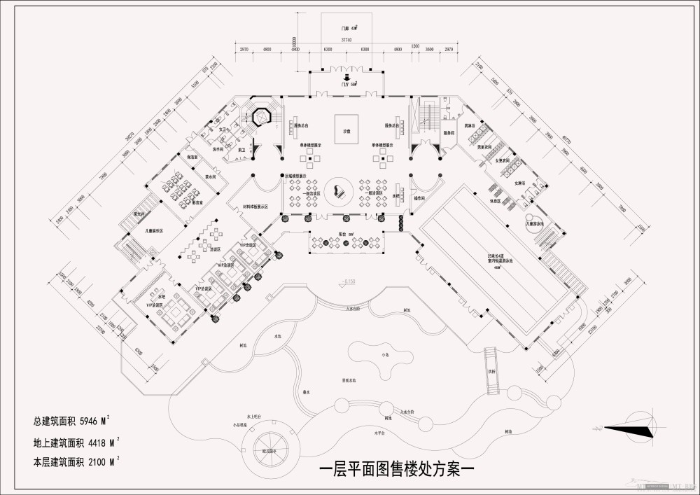 一售楼部平面_方案一