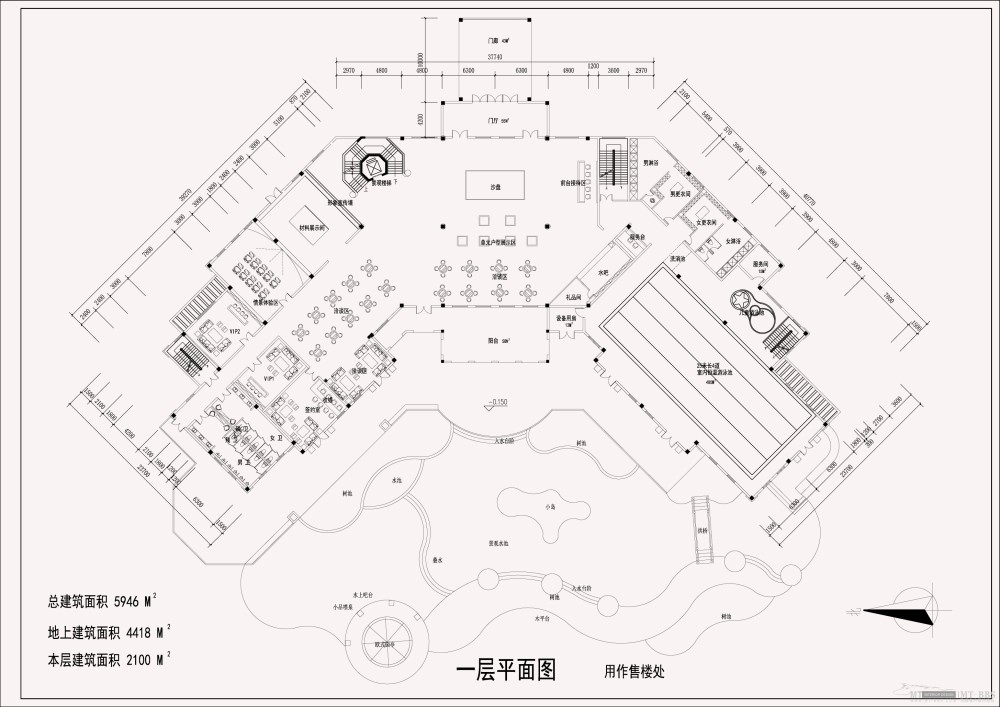 一售楼部平面_方案二