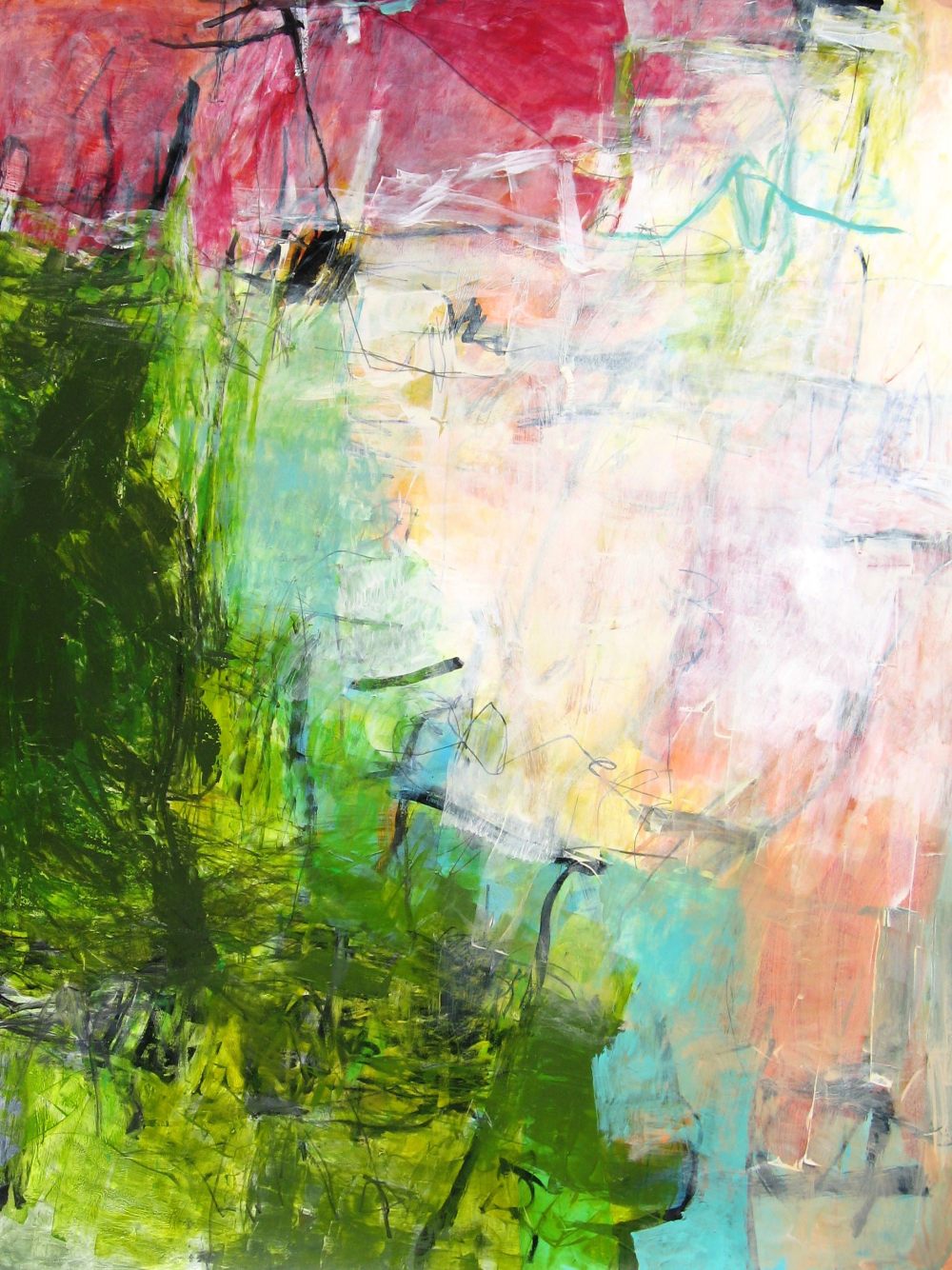 国外50个画家抽象画系列 Abstract Painting_Charlotte Foust_Rose Jade, 2012_Acrylic on Paper_38 x 50.jpg