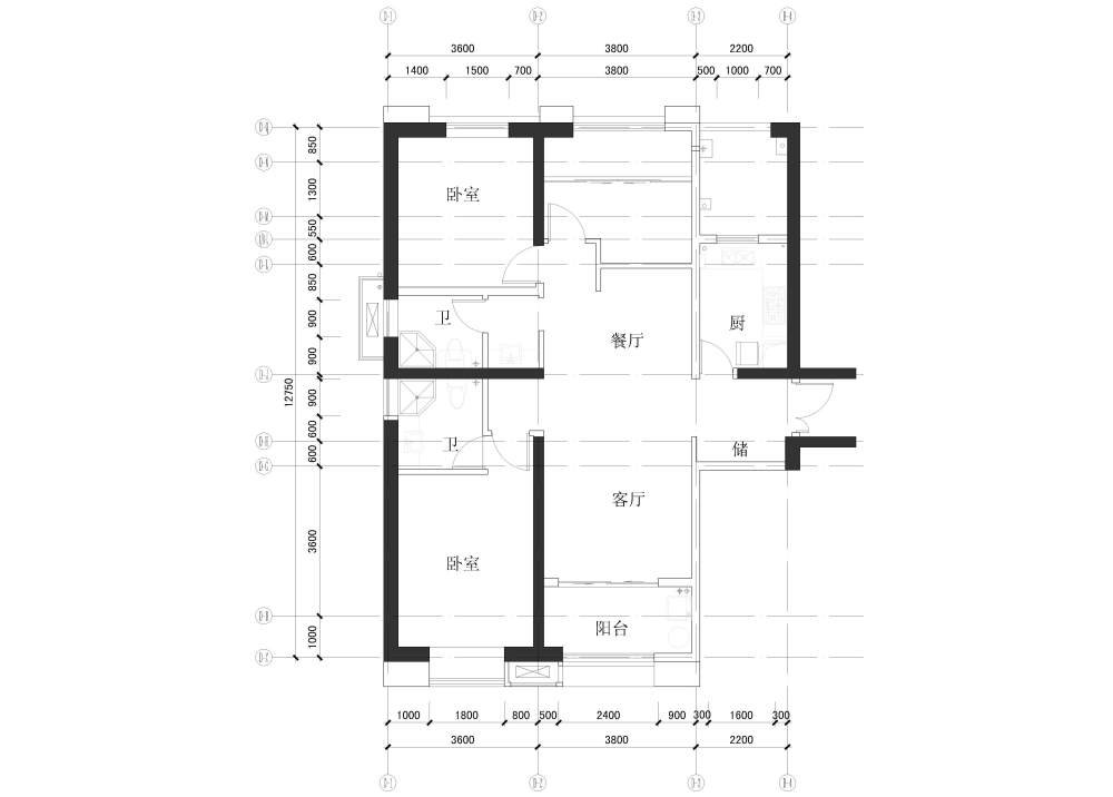 新接的样板房设计 两个平面布置 感觉没有新意 请高手指点_2Model.jpg