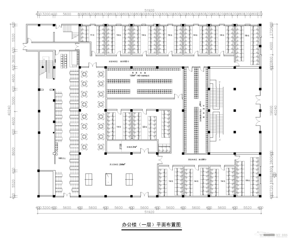 两层楼的办公楼布局~跪求狠批~跪求意见！！_一层平面布置图