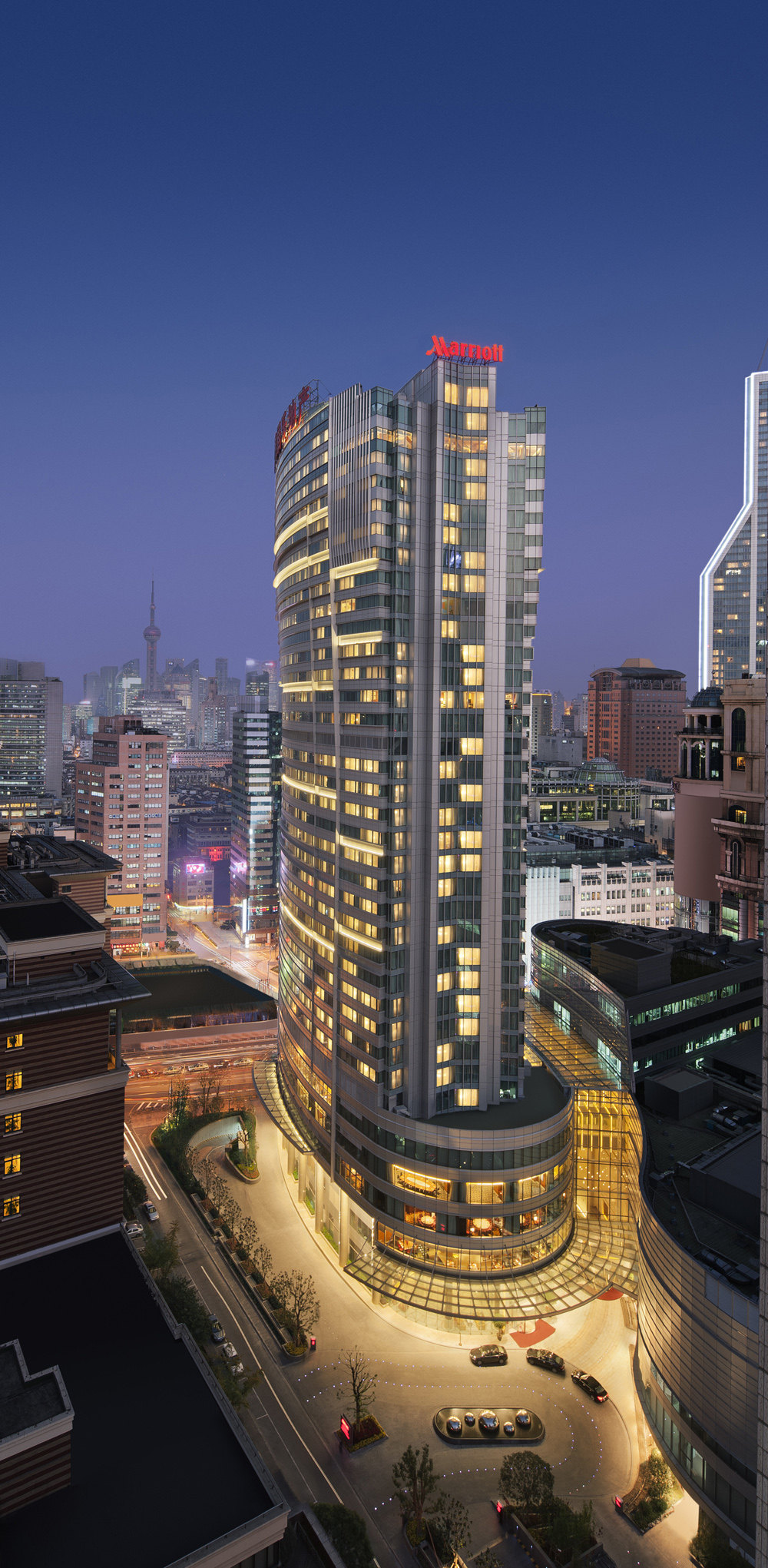 上海雅居乐万豪酒店_雅居乐万豪酒店外观(牯岭路方向).jpg