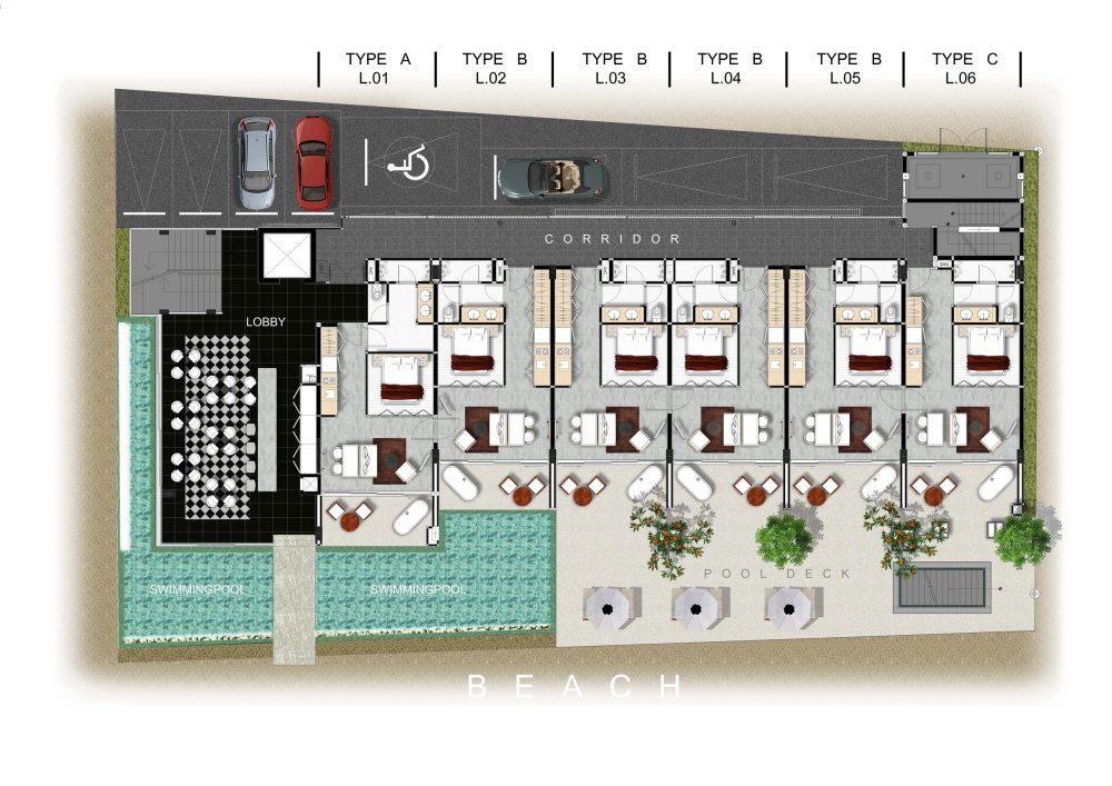 Yoo Studio-泰国苏梅岛海滩住宅 The Beach Samui_1stPLAN.jpg