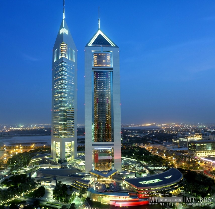 迪拜朱美拉酒店专业照片-Mina A Salam Hotel[4.8G](上半部) ..._Jumeirah Emirates Towers - Exterior Lights.jpg