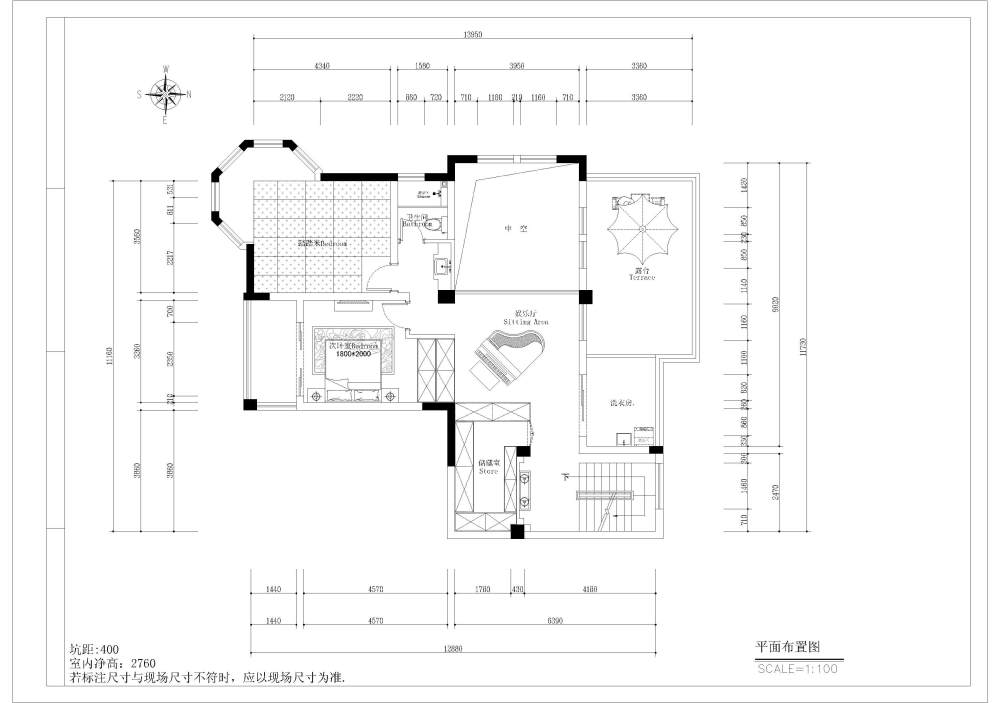 一个复式空间设计了两套方案，望高手点评一下_新块a-Model.jpg04.jpg